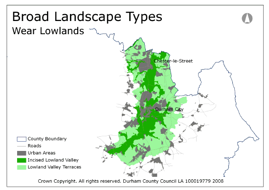 Broad Landscape Type - Wear Lowlands Map
