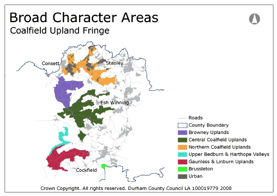 Broad Character Areas - Coalfield Upland Fringe Map