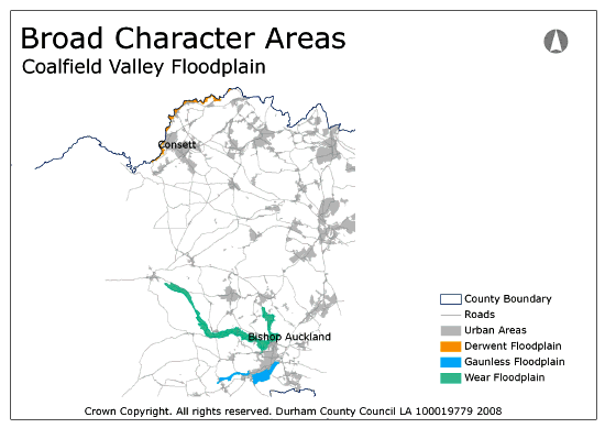Broad Character Areas - Coalfield Valley Floodplain Map