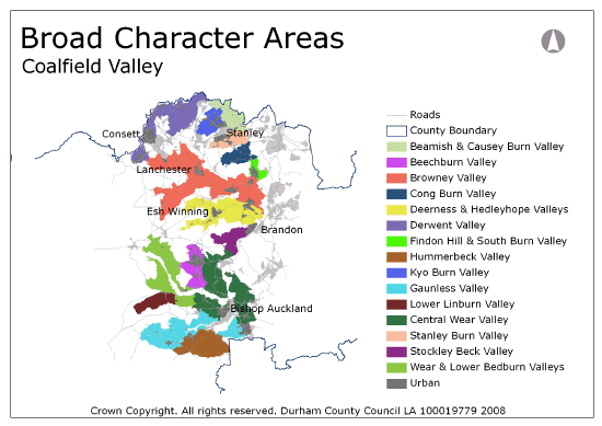 Broad Character Areas - Coalfield Valley Map
