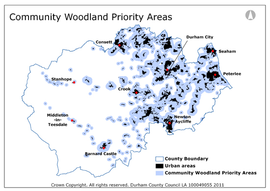 Community Woodland Priority Areas Map