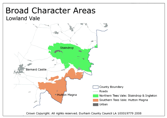 Broad Character Areas - Lowland Vale Map