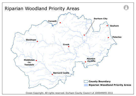 Riparian Woodland Priority Areas Map